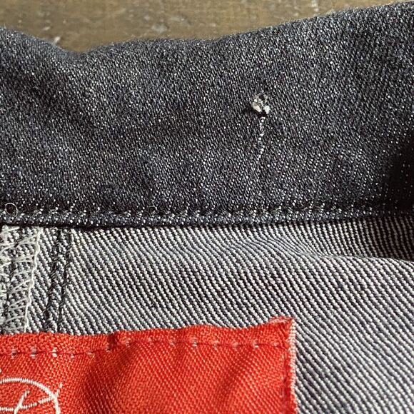 RUSTIC DENIM 100% Cotton Glittered Semi Distressed Women's Denim Jacket -SMALL - Picture 9 of 13